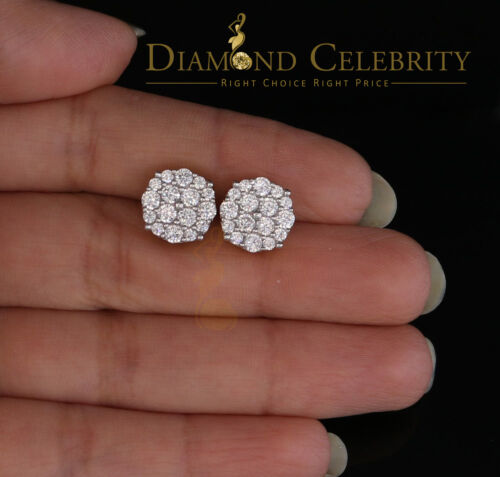 DiamondCelebritees  925 Sterling Yellow Silver 2.96ctCubic Zirconia Round Women's Stud Earrings