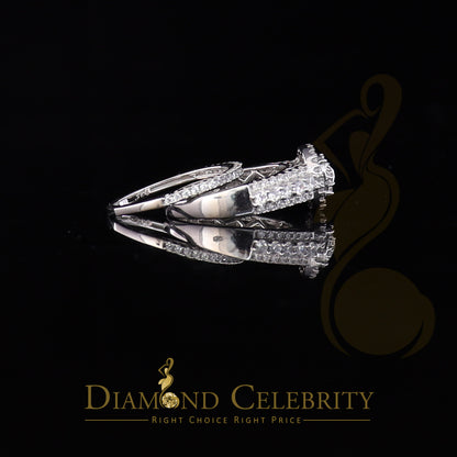 DiamondCelebritees 3.20ct Cubic Zirconia White Silver Womens Round Bridal Womens Ring Size 7
