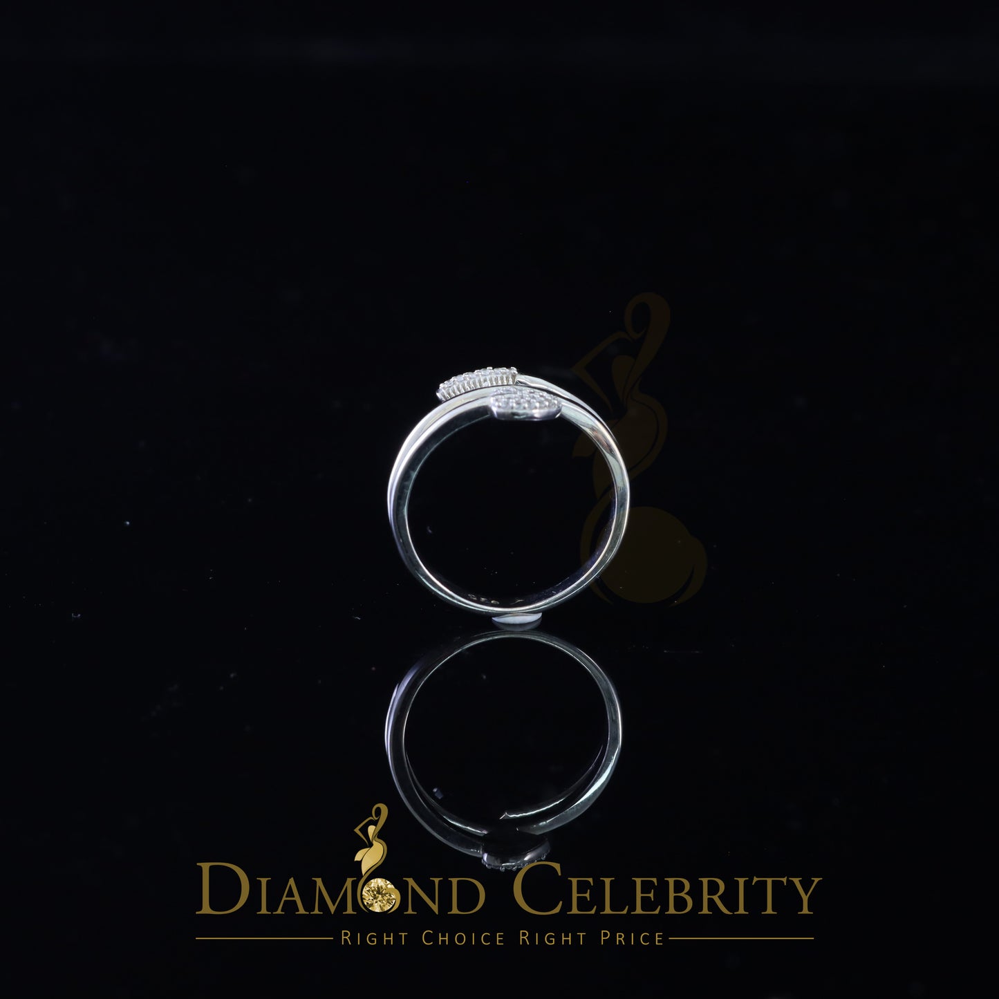 DiamondCelebritees 0.59ct Cubic Zirconia 925SterlingWhiteSilver Arrow Womens/Men's Ring Size 8
