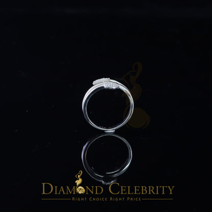 DiamondCelebritees 0.59ct Cubic Zirconia 925SterlingWhiteSilver Arrow Womens/Men's Ring Size 8