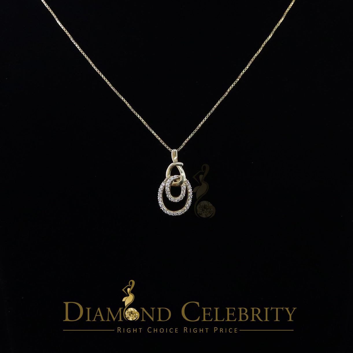 DiamondCelebritees Yellow Sterling Silver Attractive Charm FASHION Pendant 2.64ct Cubic Zirconia