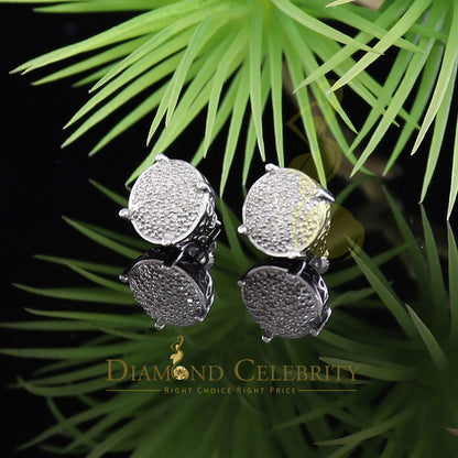 DiamondCelebritees 0.25ct Diamond 925 Sterling Silver White For Men & Women Stud Round Earrings