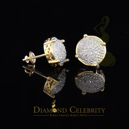 DiamondCelebritees 0.25ct Diamond 925 Sterling Silver Yellow For Men's/Women's Stud Round Earrings