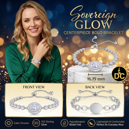 Diamondcelebritees 925 Silver Sun Shape White Bracelet Cubic Zirconia Adjustable Size 7 Inches