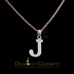 Attractive Sterling SilverAll Alphabet Letter White Pendant with Cubic Zirconia