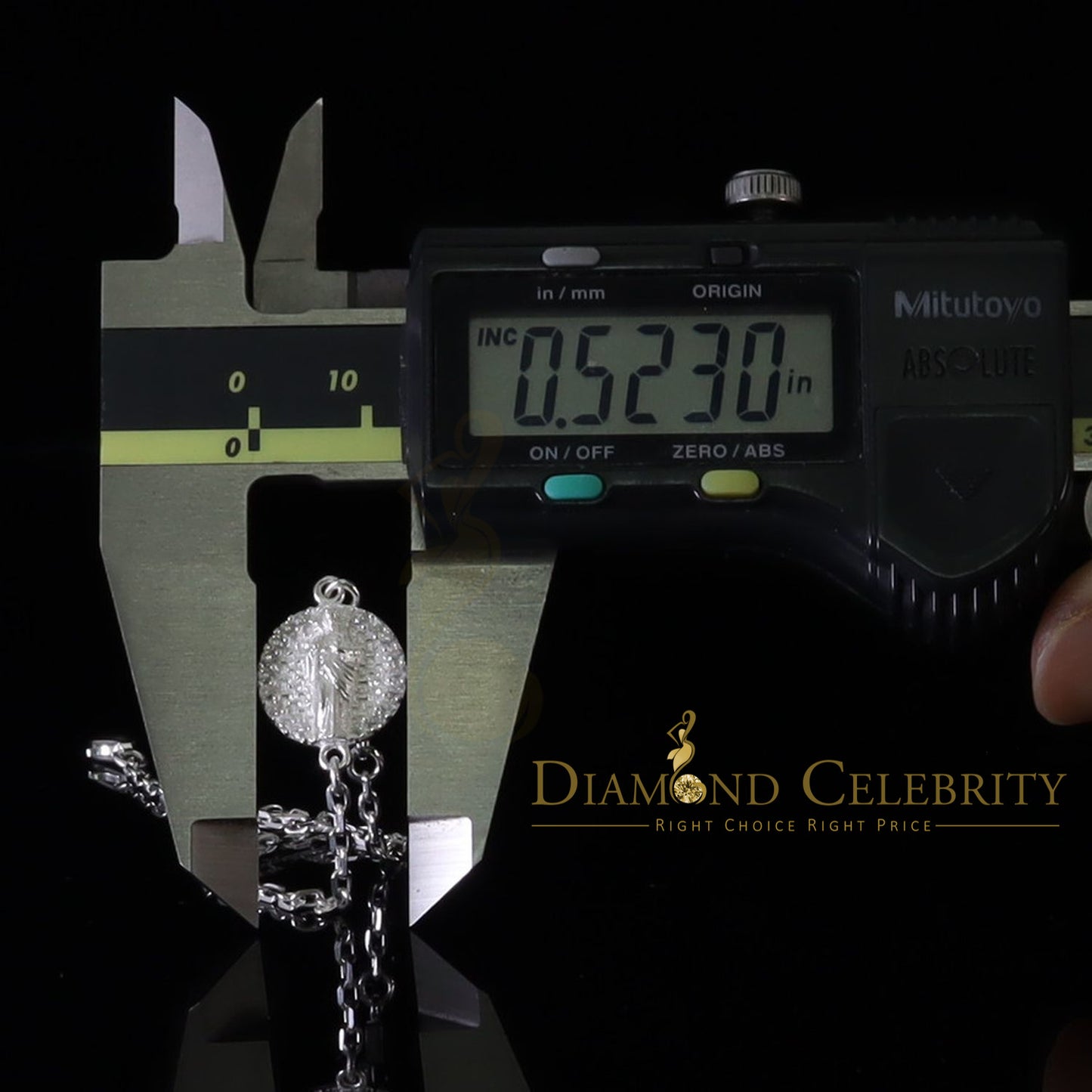 Diamondcelebritees CZ White Women's 925 Sterling Silver Virgin Merry and Cross Bracelet SZ 8