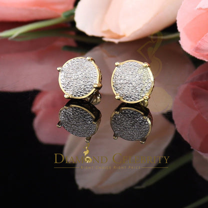 DiamondCelebritees 0.25ct Diamond 925 Sterling Silver Yellow For Men's/Women's Stud Round Earrings