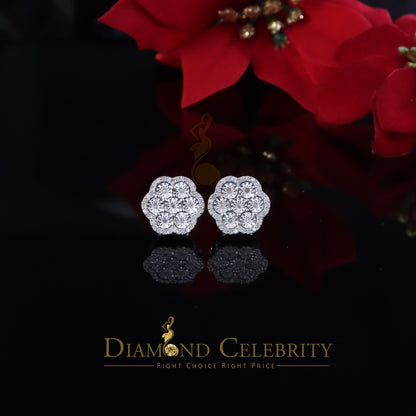 DiamondCelebritees Miracle Set 0.40ct Diamond 925 Silver White 11MM for Men's & Women Stud Earrings