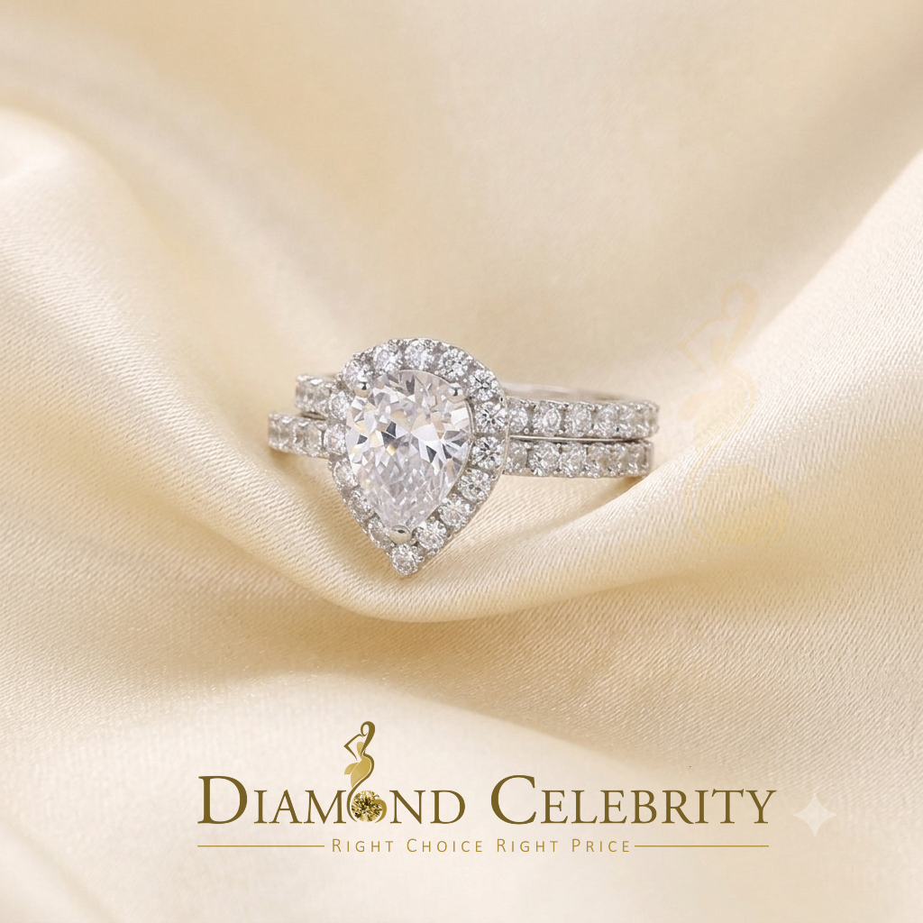DiamondCelebritees 5.01ct White Cubic Zirconia 925 Sterling Silver Bridal Fashion Womens Ring SZ 7