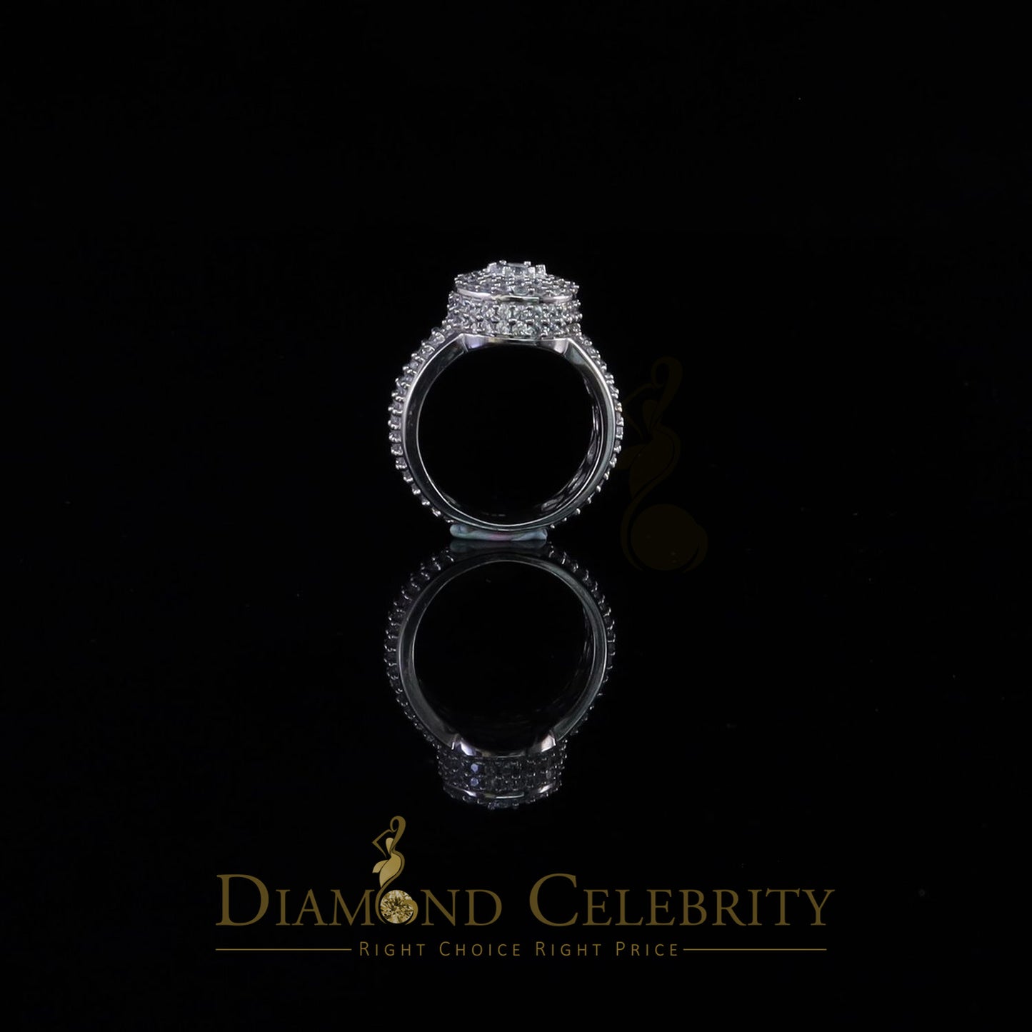 DiamondCelebritees White Cubic Zirconia 5.20ct Hip Hop Rapper Engagement Rings For Men Size 10