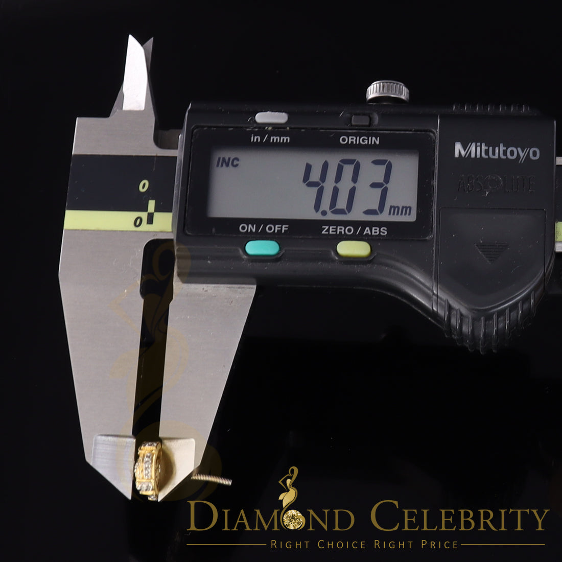 DiamondCelebritees  Aretes Para Hombre Silver 0.25ct Diamond For Ladies / Gent's Yellow Stud Earring