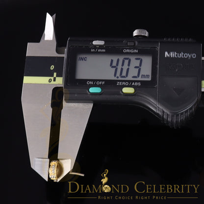 DiamondCelebritees  Aretes Para Hombre Silver 0.25ct Diamond For Ladies / Gent's Yellow Stud Earring