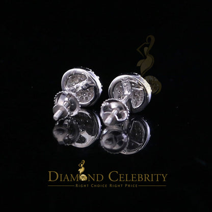 DiamondCelebritees 0.33ct Diamond Genuine 925 Sterling Silver White For Women's Round Earrings