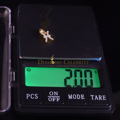 DiamondCelebritees 0.34ct Cubic Zirconia Yellow Silver PISCES MARCH Month Pendant Men's & Women's