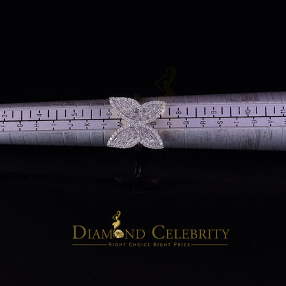 DiamondCelebritees Men's/Womens 925 Silver Yellow 1.50ct VVS 'D' Moissanite Butterfly Rings Size 7