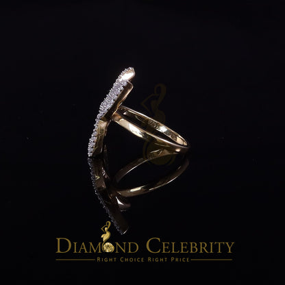 DiamondCelebritees Men's/Womens 925 Silver Yellow 1.50ct VVS 'D' Moissanite Butterfly Rings Size 7