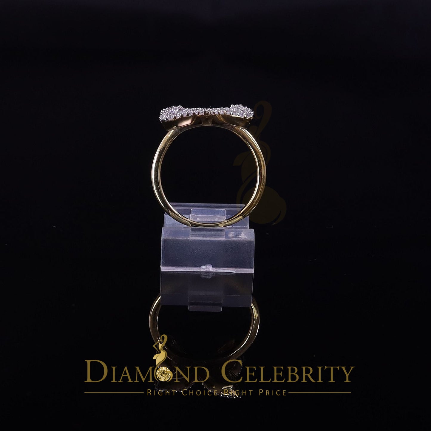 DiamondCelebritees Men's/Womens 925 Silver Yellow 1.50ct VVS 'D' Moissanite Butterfly Rings Size 7