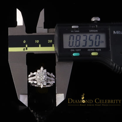 DiamondCelebritees 925 White Silver Solitaire Enhancer Guard Wrap Ring Insert 1.66ct Moissanite