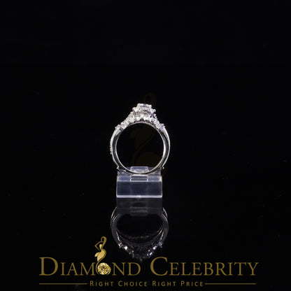 DiamondCelebritees 925 White Silver Solitaire Enhancer Guard Wrap Ring Insert 1.66ct Moissanite