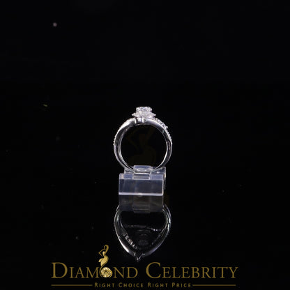 DiamondCelebritees 925 White Silver Moissanite 3.0ct Solitaire Enhancer Guard Wrap Ring Insert S Z7