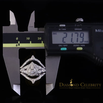 DiamondCelebritees White Silver1.75ct VVS D Pear 925 Moissanite Enhancer Guard Wrap Insert Ring SZ7