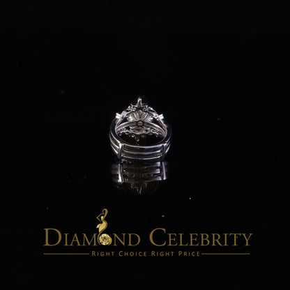 DiamondCelebritees Enhancer Guard Wrap Insert Cushion Moissanite 1.75ct VVS D White Silver Ring SZ7