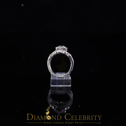 DiamondCelebritees Enhancer Guard Wrap Insert Cushion Moissanite 1.75ct VVS D White Silver Ring SZ7
