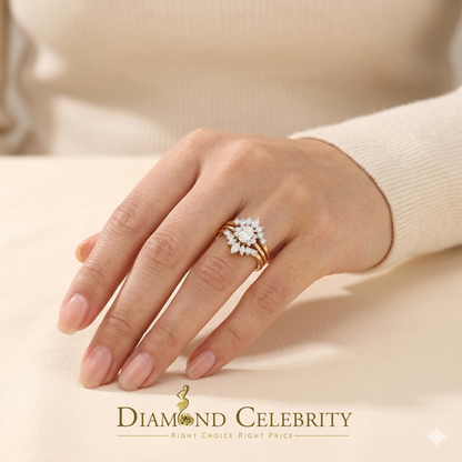 DiamondCelebritees 925 Silver Yellow 1.25ct VVS D Oval Solitaire Moissanite Bridal Insert Ring SZ 7