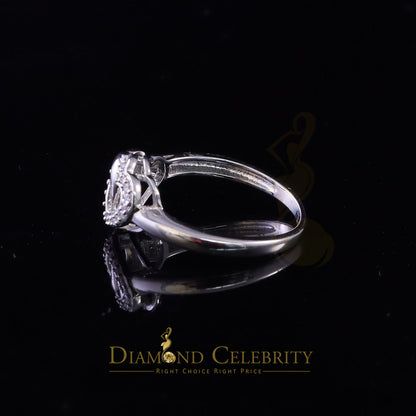 DiamondCelebritees 0.20 ct Cubic Zirconia 925 Sterling White Silver Heart Womens/Men's Ring Size 7