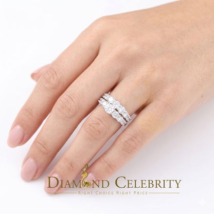 DiamondCelebritees 925 Women's 4.82ct Cubic Zirconia Yellow Silver Bridal Fashion Ring Sz 7