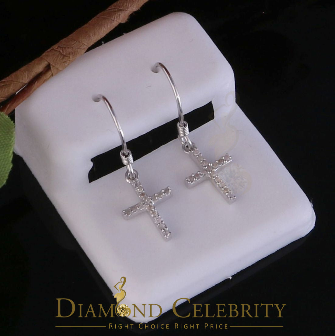 DiamondCelebritees Women's stud in 925 White Sterling Silver 0.15ct Diamond Stud Men's Earrings
