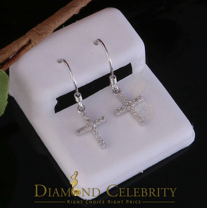 DiamondCelebritees Women's stud in 925 White Sterling Silver 0.15ct Diamond Stud Men's Earrings