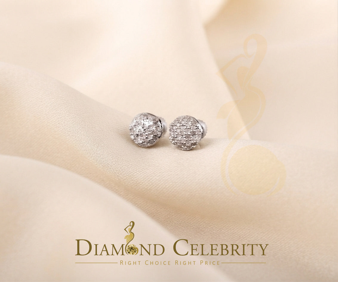 DiamondCelebritees 0.33ct Diamond Genuine 925 Sterling Silver White For Women's Round Earrings