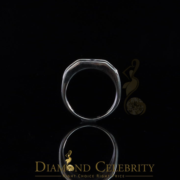 DiamondCelebritees Sterling Silver 925 White 1.0ct Cubic Zirconia Men's Ring Size 11