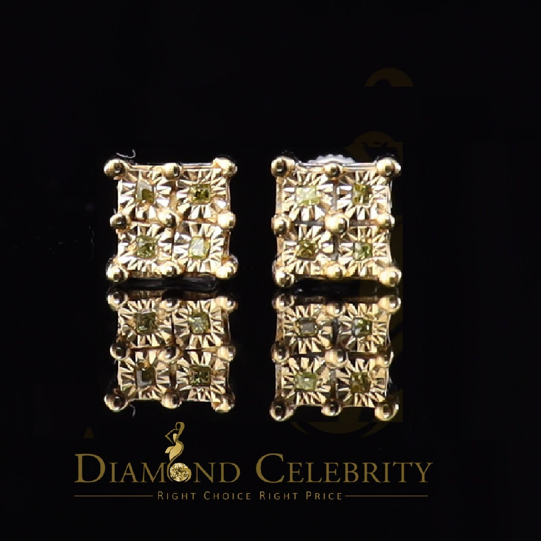 DiamondCelebritees Diamond 0.10ct 925 Sterling Silver White Stud For Men's & Women's Stud Earrings