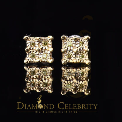 DiamondCelebritees Diamond 0.10ct 925 Sterling Silver White Stud For Men's & Women's Stud Earrings