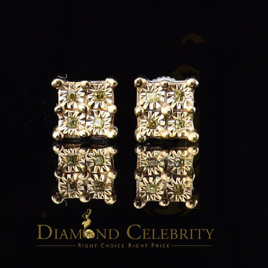 DiamondCelebritees Diamond 0.10ct 925 Sterling Silver White Stud For Men's & Women's Stud Earrings