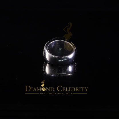 DiamondCelebritees 4.50ct White Silver VVS 'D' Moissanite Baguette Round Rings SZ 10 for Men's