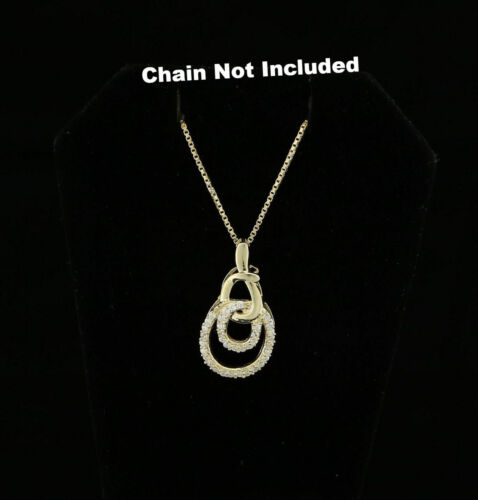 DiamondCelebritees Yellow Sterling Silver Attractive Charm FASHION Pendant 2.64ct Cubic Zirconia