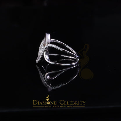 DiamondCelebritees 25 Cubic Zirconia Silver Kite Shape Natural White stones With Womens Ring Size 7
