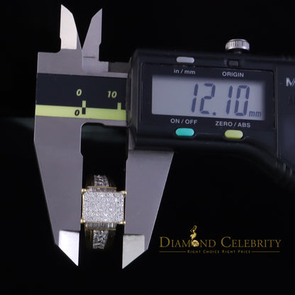 DiamondCelebritees New Big Look 925 Yellow Silver2.08ct Cubic Zirconia Style Cinderella Ring size 9