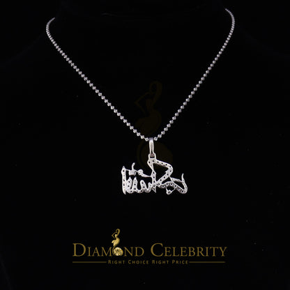 Diamondcelebritees  White 925 Sterling Silver with Allah-hu-Akbar Pendant 5.70ct Moissanite