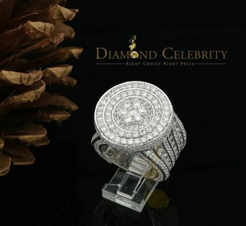 DiamondCelebritees 925 Sterling White Silver Cubic Zirconia 25.0ct Engagement Band Rings Men Size12