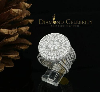 DiamondCelebritees 925 Sterling White Silver Cubic Zirconia 25.0ct Engagement Band Rings Men Size12