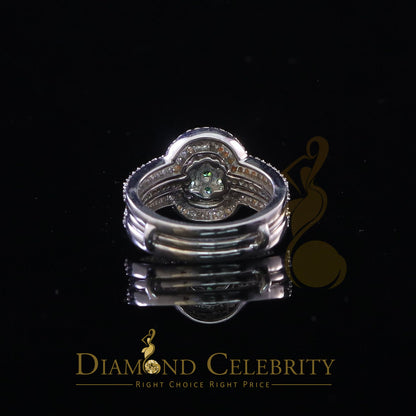 DiamondCelebritees 925 Sterling White Silver 2.50ct Floral Shape Cubic Zirconia Women's Ring Size 7