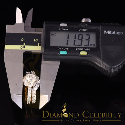 DiamondCelebritees 5.25ct Yellow 925 Sterling Silver Round Cubic Zirconia Women Bridal Ring Size 8
