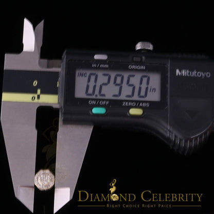 DiamondCelebritees Women's Stud In 925 Yellow Sterling Silver 0.10ct Diamond Stud Men's Earrings