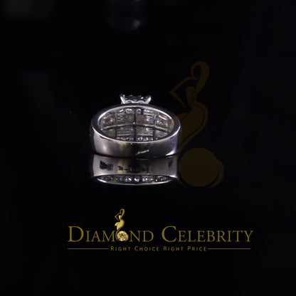 DiamondCelebritees 925 White Sterling Silver Cubic Zirconia 2.80ct Cinderella Womens Ring Size 7