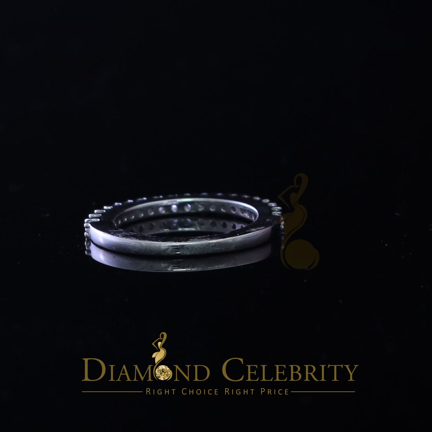 DiamondCelebritees 1.40ct Cubic Zirconia Sterling White Silver Round Engagement Women's Ring Size 7