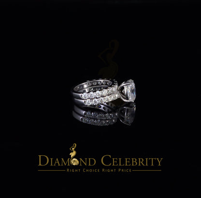 DiamondCelebritees White 7.00ct Moissanite 925 Silver Mens/Women Bridal Rings Oval Shape Size 8